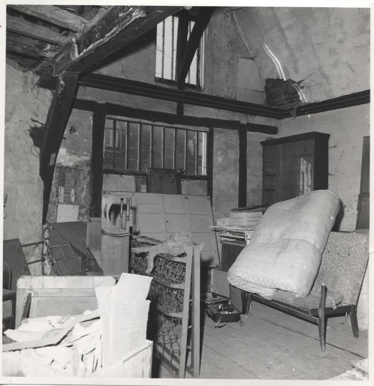 Place House interior 1974 before restoration  - Place House Ware -  Hertfordshire Building Preservation Trust