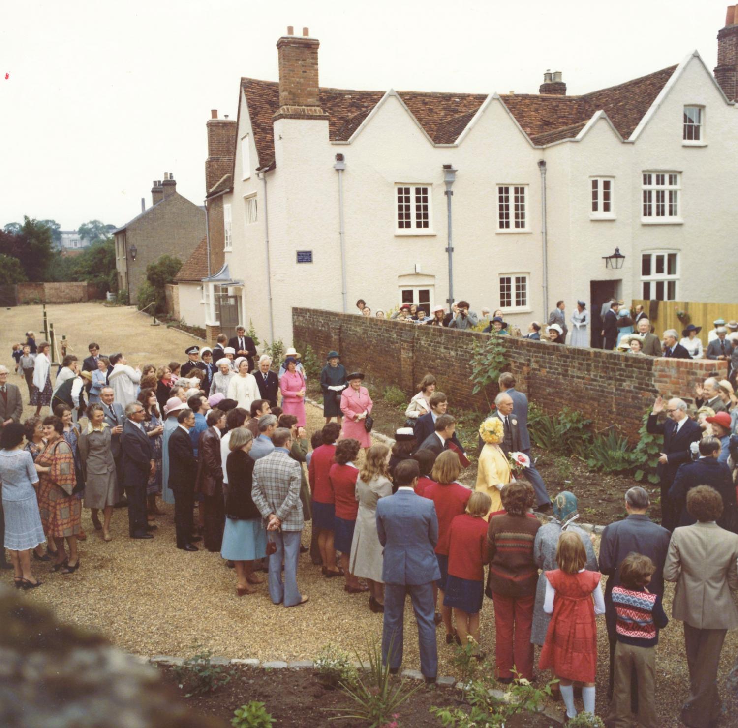 Place House Her Majesty Queen Elizabeth the Queen Mother at the reopening 6th July 1978  - Place House Ware -  Hertfordshire Building Preservation Trust