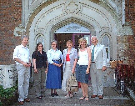 BEAMS (from left to right: Christian Brady, Sallianne Wilcox, Dorothy Abel Smith, Anna Cudnowska, Polish student, Anne Haworth and Russ Craig)  - About the Trust -  Hertfordshire Building Preservation Trust