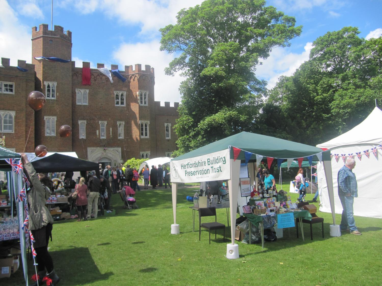 Promoting and fundraising for the Trust at the Hertford Castle Fun Day  - About the Trust -  Hertfordshire Building Preservation Trust
